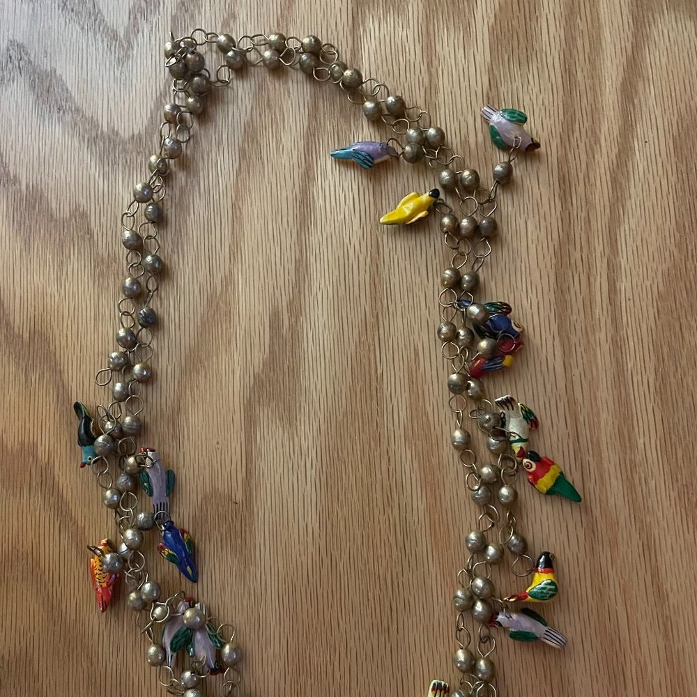 Beaded Necklace with Tropical Theme - Picture 2 of 4